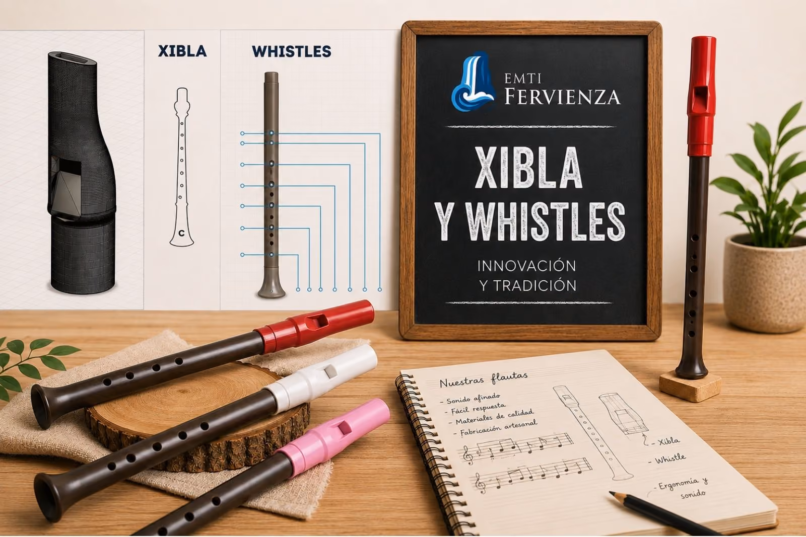 The Xibla, EMTI Fervienza's Asturian bagpipe learning flute